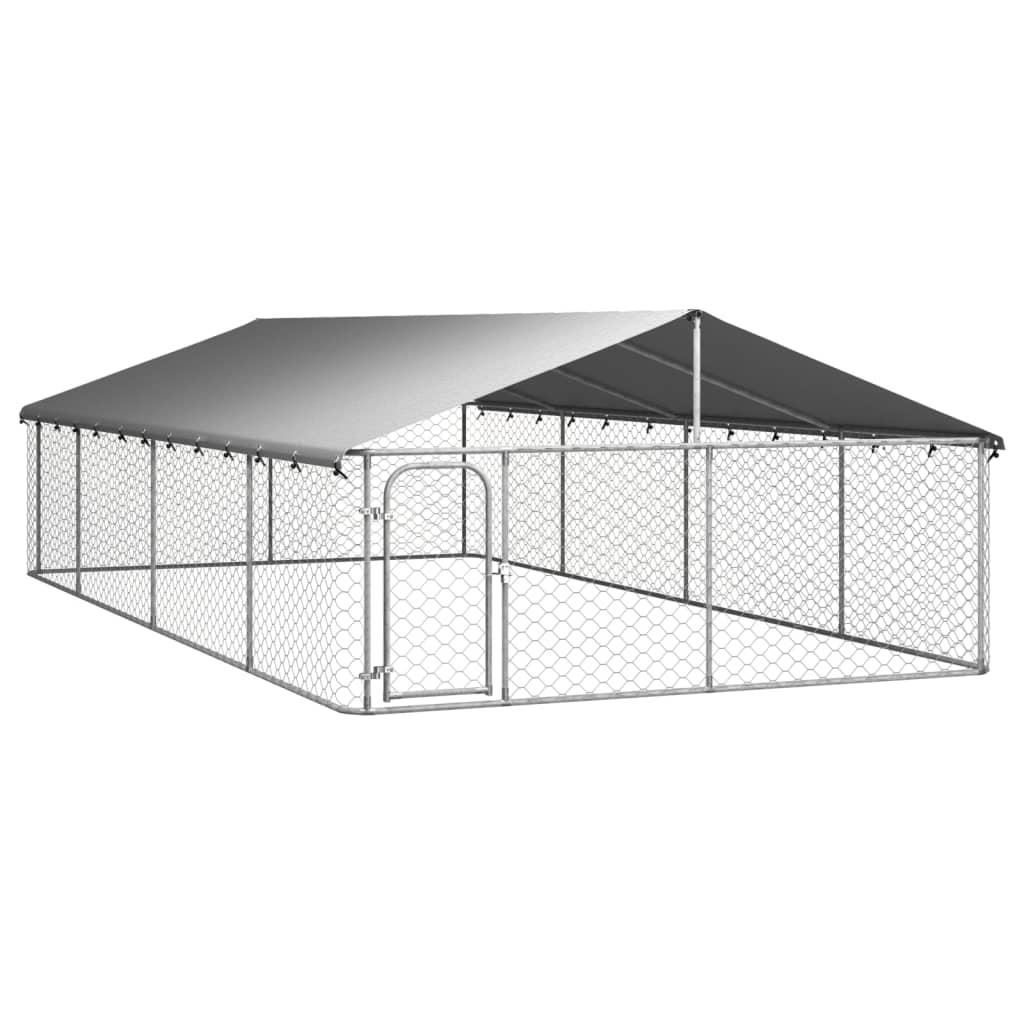 VidaXL Hondenkennel voor buiten met dak 600x300x150 cm