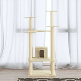 Vidaxl kattenkrabpaal met sisal krabpalen 110 cm crèmekleurig