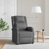 Vidaxl fauteuil verstelbaar kunstleer grijs