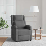 Vidaxl fauteuil verstelbaar stof donkergrijs