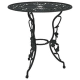 Vidaxl 3-delige bistroset gietaluminium zwart