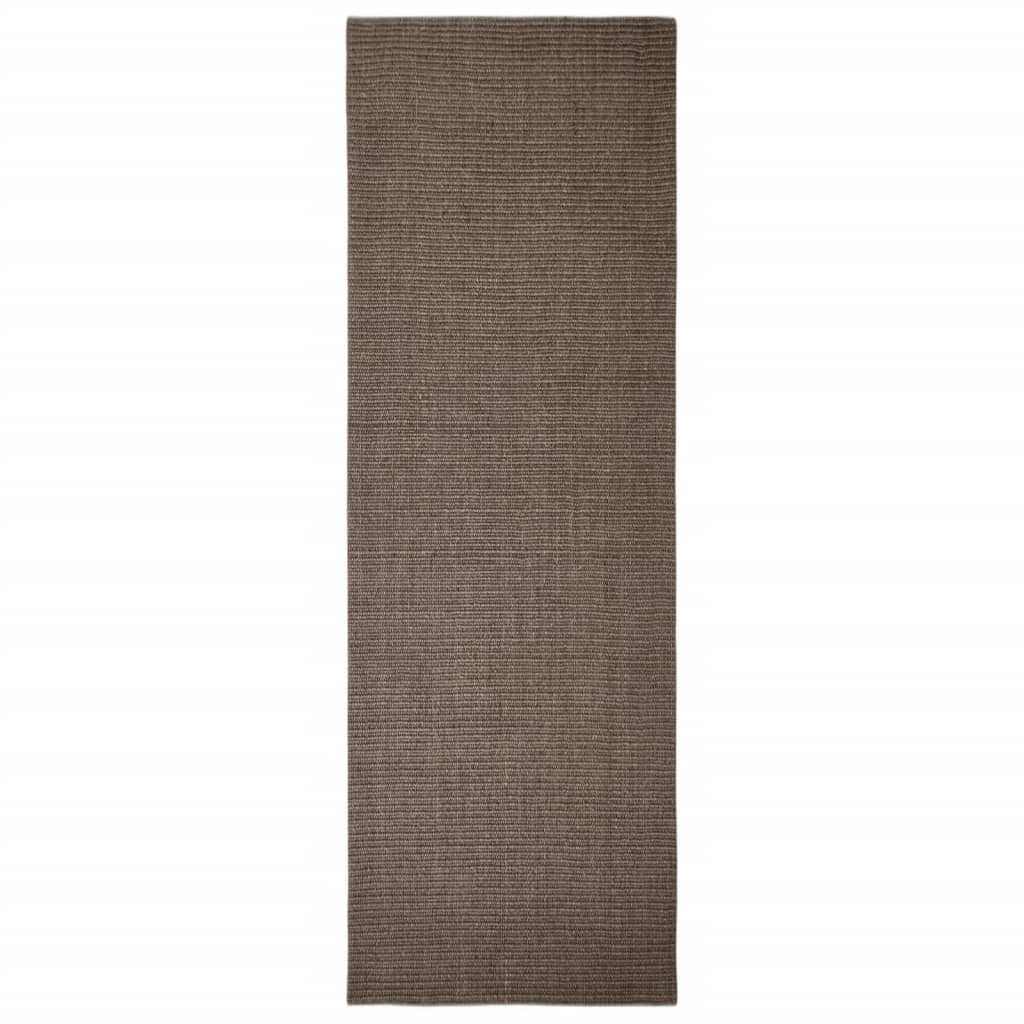 Vidaxl vloerkleed 66x200 cm natuurlijk sisal bruin