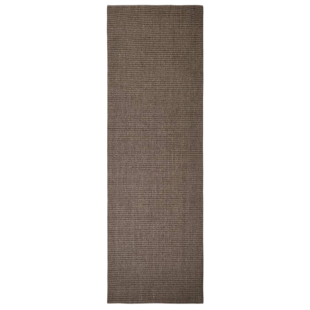 Vidaxl vloerkleed 80x250 cm natuurlijk sisal bruin