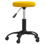 Vidaxl massagekruk fluweel mosterdgeel