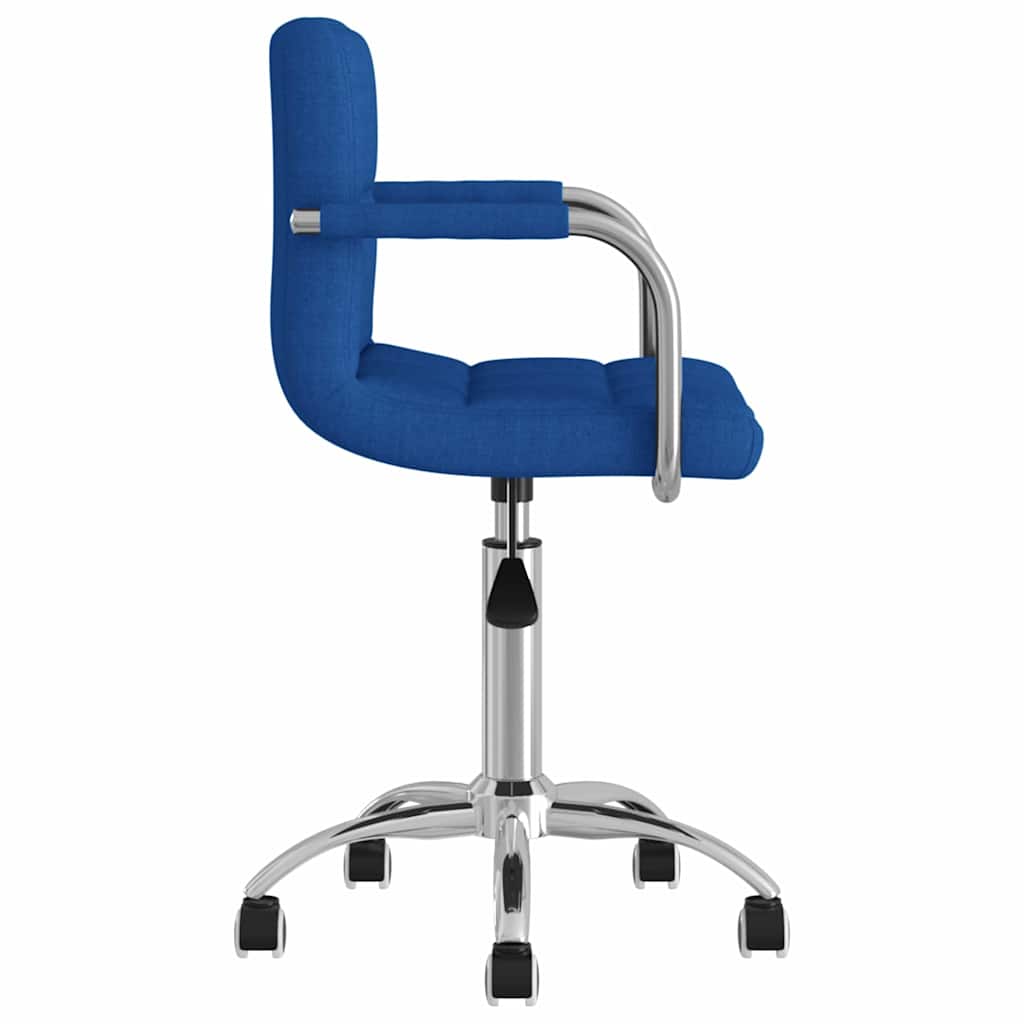 Vidaxl eetkamerstoel draaibaar stof blauw