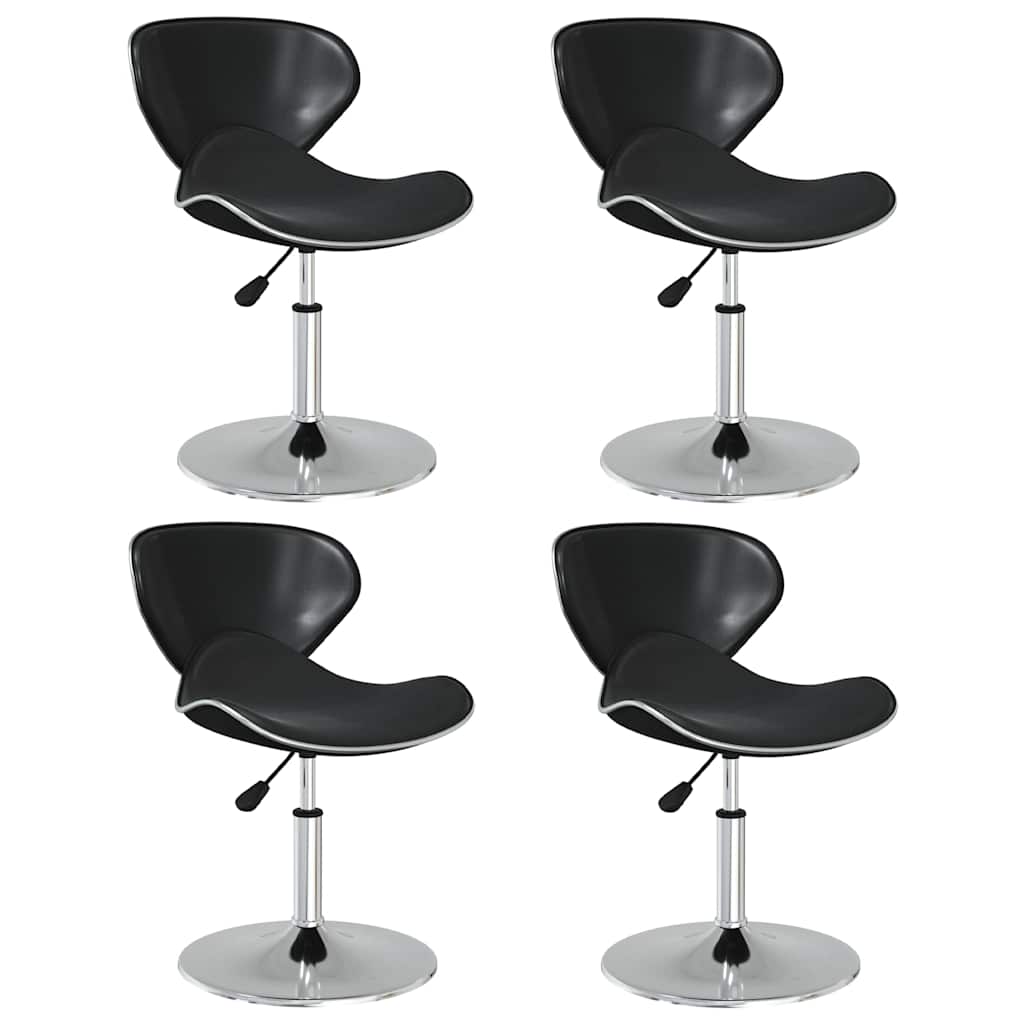 Vidaxl eetkamerstoelen 4 st kunstleer zwart