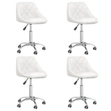 Vidaxl eetkamerstoelen draaibaar 4 st kunstleer wit