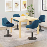 Vidaxl eetkamerstoelen draaibaar 4 st fluweel blauw