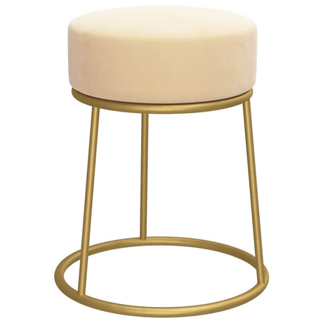 Vidaxl hocker rond fluweel abrikooskleurig