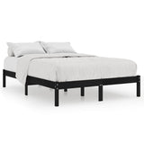 Vidaxl bedframe massief hout zwart 150x200 cm