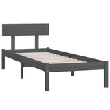 Vidaxl bedframe massief grenenhout grijs 90x190 cm