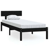 Vidaxl bedframe massief grenenhout zwart 90x190 cm
