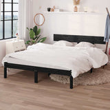 Vidaxl bedframe massief hout zwart 120x190 cm