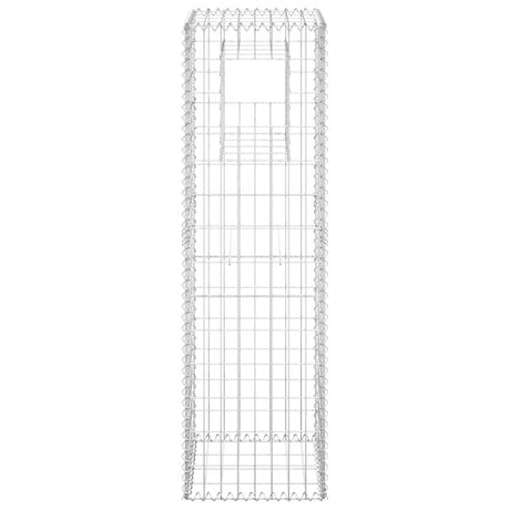 Vidaxl schanskorf paal 40x40x140 cm ijzer