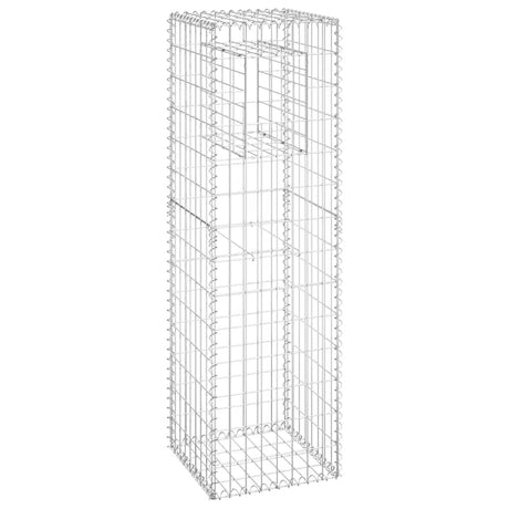 Vidaxl schanskorf palen 2 st 40x40x140 cm ijzer