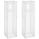 Vidaxl schanskorf palen 2 st 50x50x180 cm ijzer
