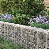 Vidaxl gabion plantenbak verhoogd 400x100x20 cm gegalvaniseerd staal
