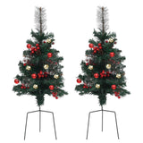 Vidaxl tuinkerstbomen 2 st 76 cm pvc