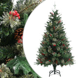 Vidaxl kerstboom met dennenappels 150 cm pvc en pe groen