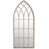 Vidaxl tuinspiegel 100x45 cm ijzer zandkleurig