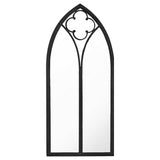 Vidaxl tuinspiegel 100x45 cm ijzer zwart