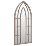 Vidaxl tuinspiegel 70x30 cm ijzer zandkleurig