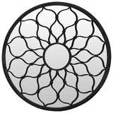 Vidaxl tuinspiegel rond 40x3 cm ijzer zwart