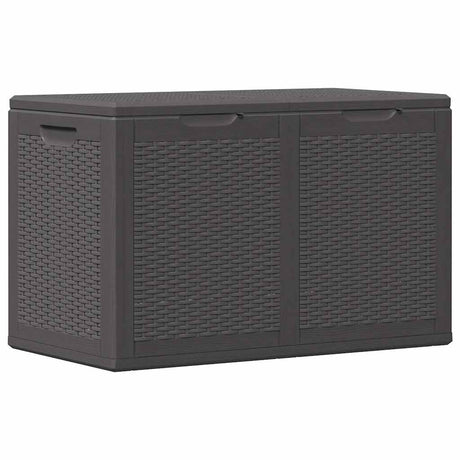 Vidaxl tuinbox 180 l pp rattan zwart