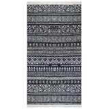 Vidaxl vloerkleed 120x180 cm katoen zwart en wit