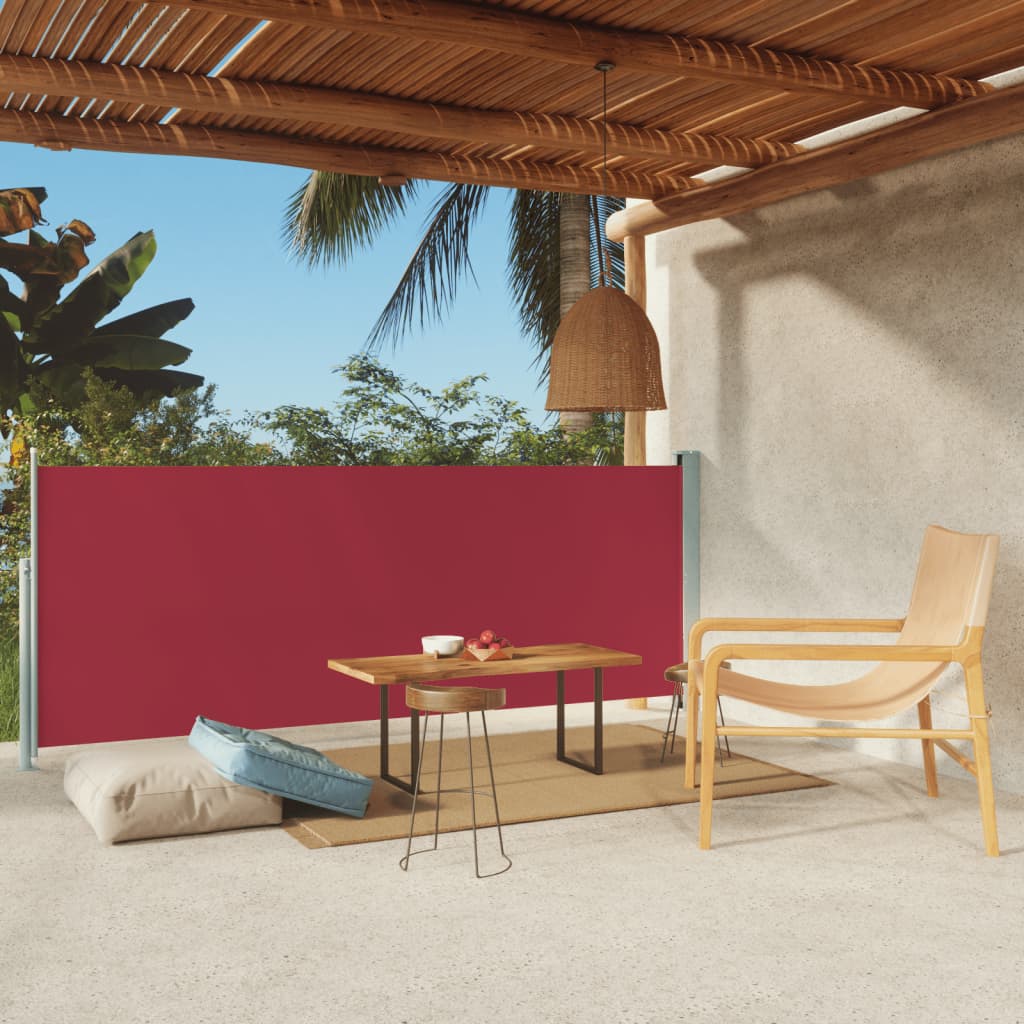 VidaXL Windscherm uittrekbaar 117x300 cm rood