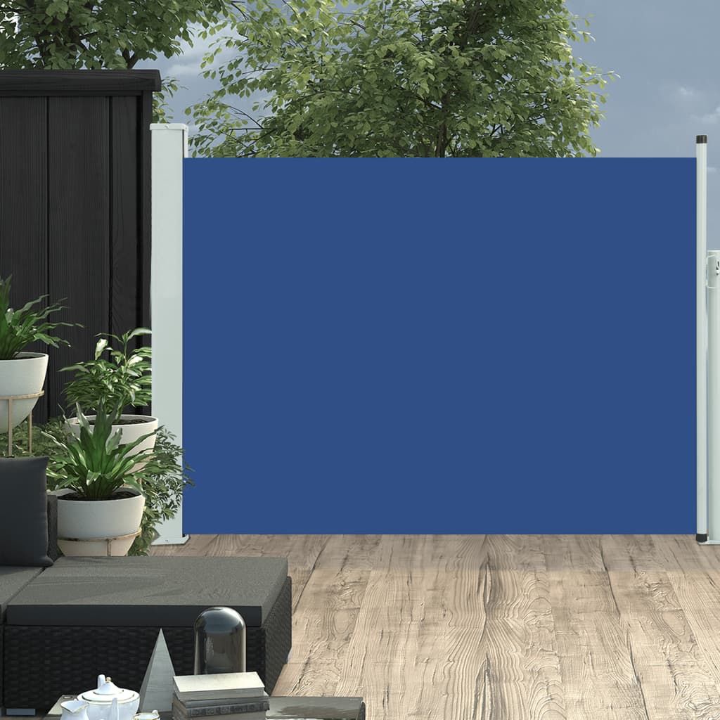 VidaXL Tuinscherm uittrekbaar 117x500 cm blauw