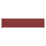 Vidaxl tuinscherm uittrekbaar 140x600 cm rood