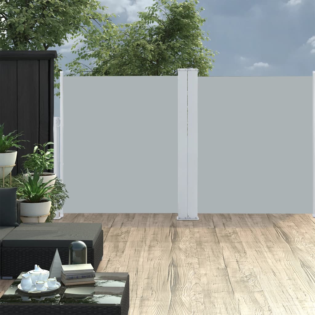 VidaXL Windscherm uittrekbaar 160x600 cm antracietkleurig