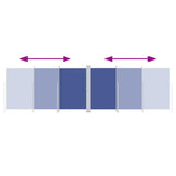 Vidaxl windscherm uittrekbaar 180x600 cm blauw