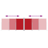 Vidaxl windscherm uittrekbaar 200x600 cm rood