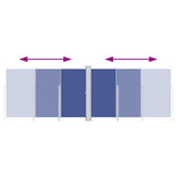 Vidaxl windscherm uittrekbaar 220x600 cm blauw