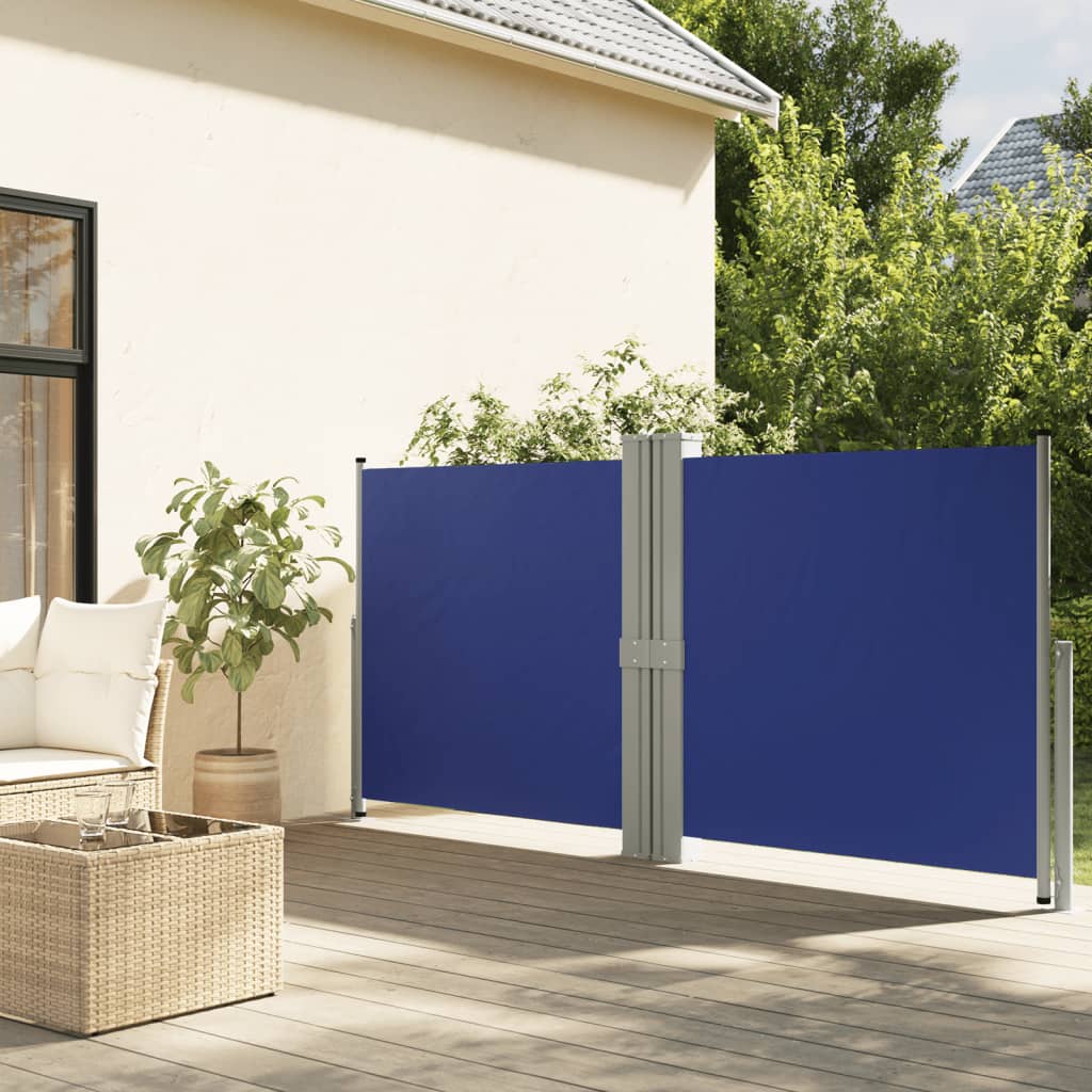 Vidaxl windscherm uittrekbaar 140x1200 cm blauw