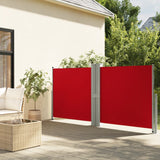 Vidaxl windscherm uittrekbaar 140x1200 cm rood