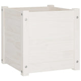 VidaXL Plantenbak 40x40x40 cm massief grenenhout wit