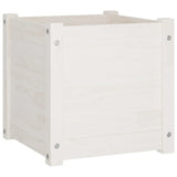 Vidaxl plantenbakken 2 st 40x40x40 cm massief grenenhout wit