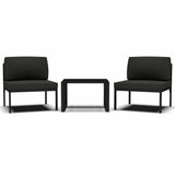 Vidaxl 3-delige loungeset met kussens aluminium antracietkleurig