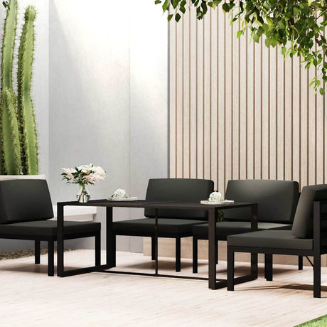 Vidaxl tuintafel 120x60x66 cm aluminium antracietkleurig