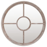 Vidaxl spiegel rond 40x4 cm ijzer zandkleurig