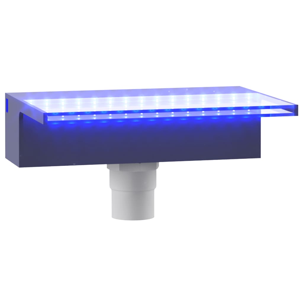 Vidaxl watervaloverlaat met rgb led's 30 cm acryl