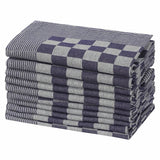 Vidaxl keukendoeken 10 st 50x70 cm katoen blauw en wit