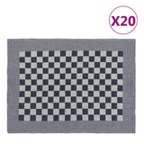 Vidaxl keukendoeken 20 st 50x70 cm katoen blauw en wit