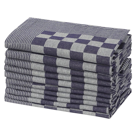 Vidaxl keukendoeken 50 st 50x70 cm katoen blauw en wit
