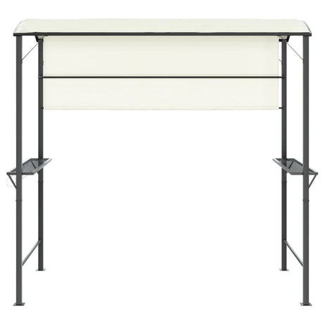 Vidaxl prieel met dak 220x110x200 cm crèmekleurig
