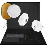 VidaXL Fotostudioset met verlichtingsset, achtergrond en reflector