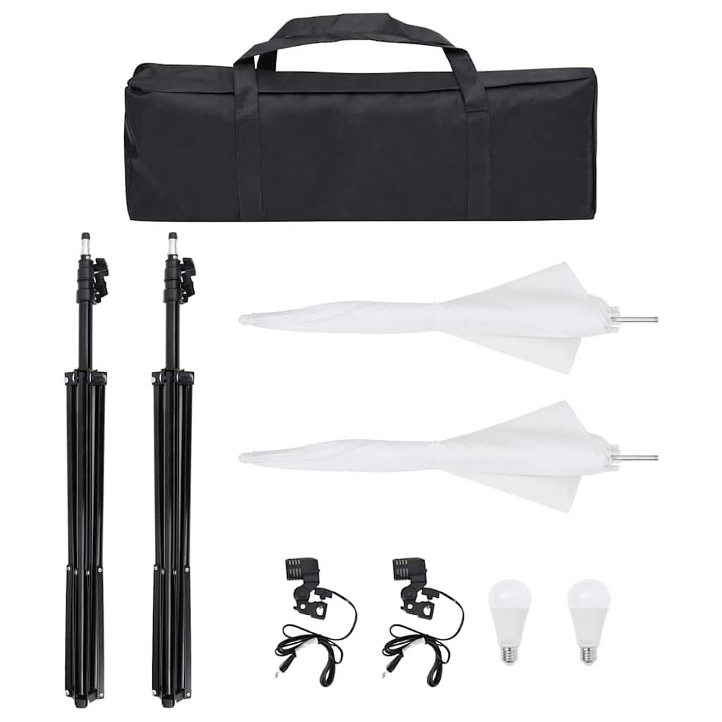 Vidaxl fotostudioset met verlichtingsset, achtergrond en reflector